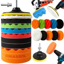 Kit 12 Peças 4 Pol. 100mm Disco Espuma Boina Lã Prato Pino M14 Polimento Automotivo KP27