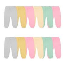 Kit 12 Peças Calça Mijão Culote Sem Pé 100 Algodão Bebê Menina