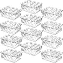 Kit 12 Peças Cesto Organizador Grande Plástico Multiuso 29x20,5 Transparente Kit 12 Peças Cesto Organizador Grande Plástico Multiuso 29x20,5 Transparente