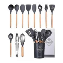 Kit 12 Peças Colheres De Silicone Utensílios Cozinha Kit 12 Peças Colheres De Silicone Utensílios Cozinha