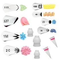 Kit 12 Peças De Confeitar Wilton Adaptadores Sacos Mago