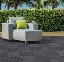 Kit 12 Peças Deck Modular Plastico 30x30 Piscinas Varanda Jardim Sacada Box Banheiro