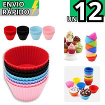 Kit 12 Peças Forma de Cupcake Silicone Muffin Forminha Tortinhas Mini Tortas Resistente Ao Calor