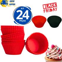 Kit 12 Peças Forma de Cupcake Silicone Muffin Forminha Tortinhas Mini Tortas Resistente Ao Calor