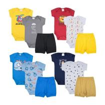 Kit 12 Peças Infantis Chá de Bebê e Mesversário Body + Short