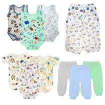 Kit 12 Peças Roupa Bebê Enxoval Verão Body Mijão Shorts Kit 12 Peças Roupa Bebê Enxoval Verão Body Mijão Shorts