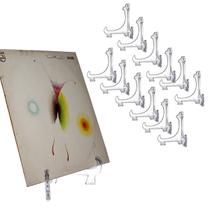 Kit 12 Peças Suporte P/ Pratos Acrílico Transparente 20cm Kit 12 Peças Suporte P/ Pratos Acrílico Transparente 20cm