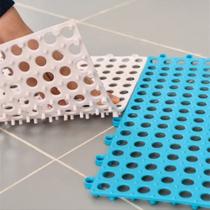 Kit 12 Peças Tapete Modular antiderrapante para box banheiro sauna vestiário 30x30 - FLEX