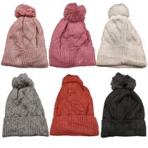 Kit 12 Peças Touca Lisa De Lã Adulto Feminina Forrada Proteção Frio Com Pompom Pelúcia Inverno Kit 12 Peças Touca Lisa De Lã Adulto Feminina Forrada Proteção Frio Com Pompom Pelúcia Inverno
