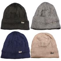 Kit 12 Peças Touca Lisa Gorro de Frio Inverno Adulto Unissex Classica Quentinha com Forrada