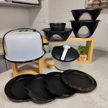 Kit 12 Peças Tupperware Jet Black - Copos, Jarras e Pratos Kit 12 Peças Tupperware Jet Black - Copos, Jarras e Pratos