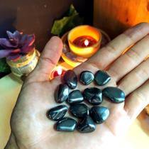 Kit 12 Pedras Hematita Rolada - Proteção Coragem Disposição Vícios - Cristal Natural