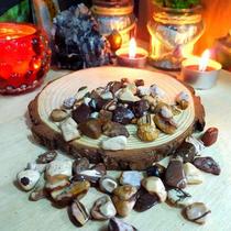 Kit 12 Pedras Jaspe Pele de Cobra Rolada Contra Vírus e Bactérias Cristal Natural