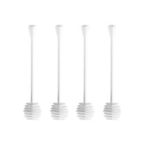 Kit 12 Pegador De Mel Colher De Plástico 15Cm Branco