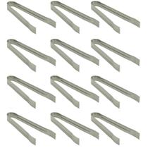 Kit 12 Pegadores Multiuso Inox 14cm Lyor Pinça para Gelo Azeitonas Carnes Picadas Petiscos