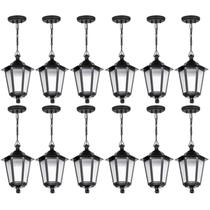 Kit 12 Pendentes Lustres de Teto 58cm Luminária Grega Plástico Lente Fosca Dital Kit 12 Pendentes Lustres de Teto 58cm Luminária Grega Plástico Lente Fosca Dital