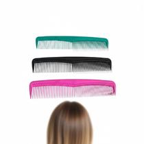 Kit 12 pentes de cabelo plástico corte reto com dente misto