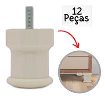 Kit 12 Pés Cama Box Sofá Moveis E Armário Altura 6cm