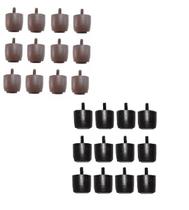 Kit 12 Pés JR Para Cama Box Baú Queen Ou King 4cm de Altura Madeira Maciça