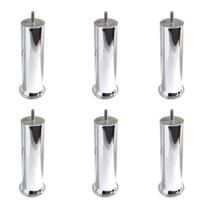 Kit 12 Pés Metalizados para Cama Box Queen Altura de 18 cm S por Pé, Material Poli - FENIX MENDONCA