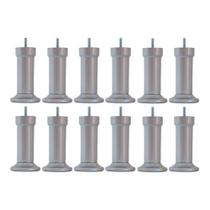 Kit 12 Pés Para Cama Box Baú Varian Plástico Forte Resistente