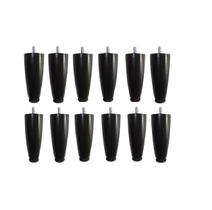 Kit 12 Pés Para Cama Box ou Baú Juvene 12cm Com Regulagem