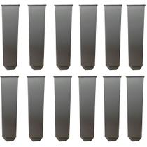 Kit 12 Pés Plásticos Quadrado 13 cm Cinza Para Armário M02 Balcão Móveis Cozinha - Inoviza Kit 12 Pés Plásticos Quadrado 13 cm Cinza Para Armário M02 Balcão Móveis Cozinha - Inoviza