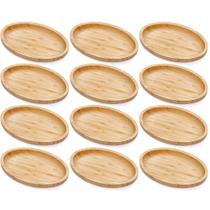 Kit 12 Petisqueiras Bambu Bandeja Oval 23x15cm Plasvale Travessa Multiuso Restaurante Kit 12 Petisqueiras Bambu Bandeja Oval 23x15cm Plasvale Travessa Multiuso Restaurante