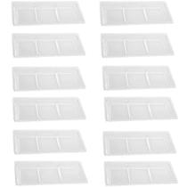 Kit 12 Petisqueiras Cristal Wolff Pearl 3 Divisórias 30x13cm Incolor Petisco Relevo Mesa Posta