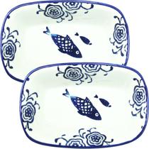 Kit 12 Petisqueiras Travessa Bowl Pequena Peixe Oceano 100ml Kit 12 Petisqueiras Travessa Bowl Pequena Peixe Oceano 100ml