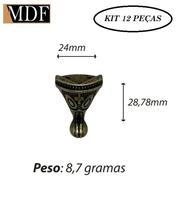 Kit 12 Pezinho Grande Caixa e Bandeja 402 Ouro Velho