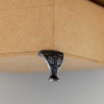 Kit 12 Pezinho Grande Prata Velho Para Caixa e Bandeja Kit 12 Pezinho Grande Prata Velho Para Caixa e Bandeja