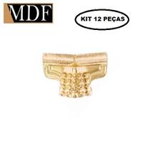 Kit 12 Pezinho Piano Grande para Caixa e Bandeja 4,1x2,7cm Dourado