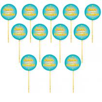 Kit 12 Picks Decorativos Arranjo Flor Madeira Realize Sonhos