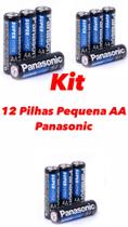 KIT 12 Pilhas Pequena AA Panasonic