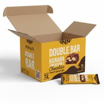 Kit 12 PINATI Double Bar Banana Amendoim Chocolate 35g Vegan