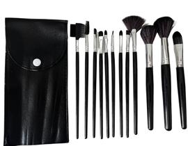 Kit 12 Pincéis de Maquiagem com Estojo Kit 12 Pincéis de Maquiagem com Estojo