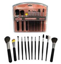 Kit 12 Pincel para Maquiagem Profissional Completo Pratico