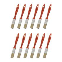 Kit 12 Pincel Trincha 3/4 Polegada Roma Verniz 303 Madeira