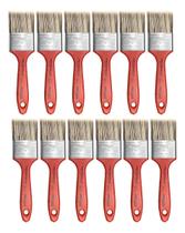 Kit 12 Pincel Trincha Pintura Látex Acrílica 2 Polegadas Kit 12 Pincel Trincha Pintura Látex Acrílica 2 Polegadas