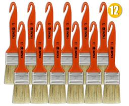 Kit 12 Pincel Trinchas Para Pintura Tigre Media 696 1 1/2 Polegada Cerda Branca Verniz Stain Madeira Kit 12 Pincel Trinchas Para Pintura Tigre Media 696 1 1/2 Polegada Cerda Branca Verniz Stain Madeira