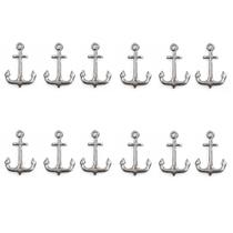 Kit 12 Pingentes Âncora Marinheiro Prata Proteção Espiritual
