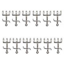 Kit 12 Pingentes Tridente Exu Prata Proteção Espiritual