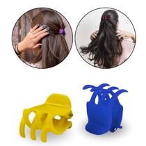 Kit 12 Piranhas Presilha Pequena Cabelo Tridente Coloridas