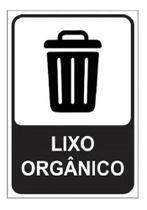 Kit 12 placa sinalização lixo organico 15x20 Kit 12 placa sinalização lixo organico 15x20
