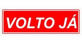 Kit 12 placa sinalização volto ja 10x30 Kit 12 placa sinalização volto ja 10x30