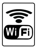 Kit 12 placa sinalização wifi 15x20