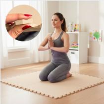 Kit 12 Placa Tapete Infantil Peça EVA Estilo Tatame 50x50cm 10mm 3m² Emborrachado Crianças Bebes Exercícios Academia Yoga Pilates Impermeável