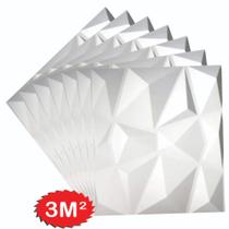 Kit 12 placas 3d pvc ***auto adesiva*** modelo diamante - WALLMAKE 3D