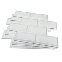 Kit 12 Placas 3d Pvc Azulejo De Metrô Branco Brilho Kit 12 Placas 3d Pvc Azulejo De Metrô Branco Brilho